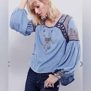 Free people “snow kisses” blouse.
